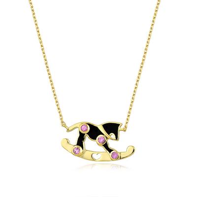 Altıntaç Altın Atlı Salıncak Kolye KL1161A