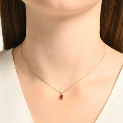 Altıntaç Altın Dikdörtgen Taşlı Kolye KL2546A