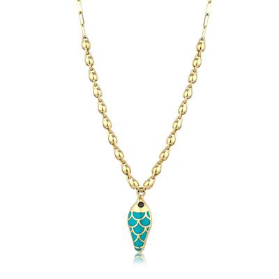 Altıntaç Altın Mineli Balık Kolye KL2510A