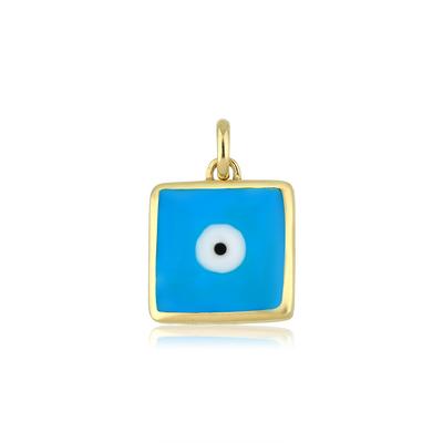 Altıntaç Altın Mineli Kare Nazar Göz Kolye Ucu KU0517A