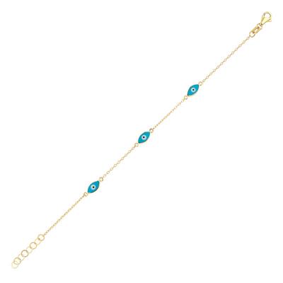 Altıntaç Altın Mineli Nazar Göz Bileklik BL2988A