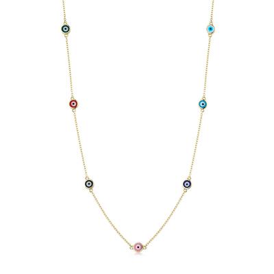 Altıntaç Altın Mineli Nazar Gözlü Kolye KL2446D