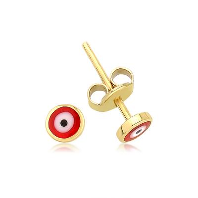 Altıntaç Altın Mineli Nazar Gözlü Küpe KP2698D