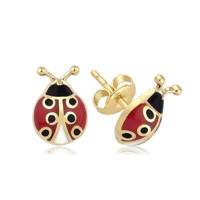 Altıntaç Altın Mineli Uğur Böceği Küpe KP2617A