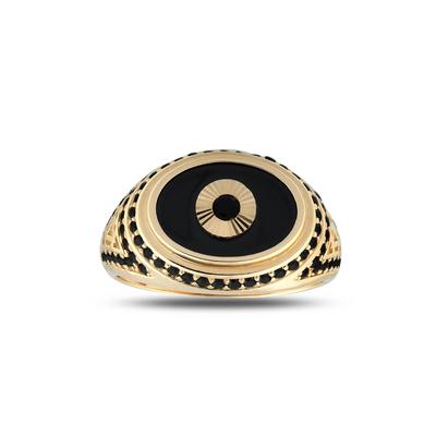 Altıntaç Altın Oniks Taşlı Gözlü Erkek Yüzük YZ2471A