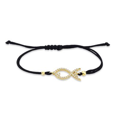 Altıntaç Altın Taşlı Balık İpli Bileklik BL1673A