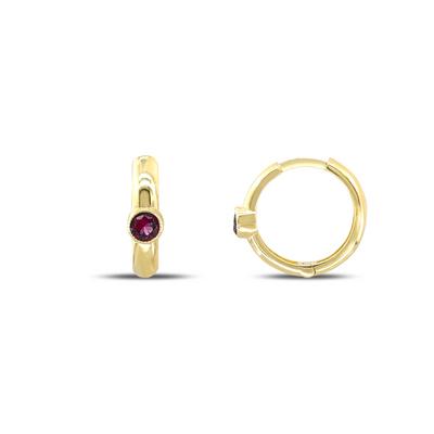 Altıntaç Altın Taşlı Halka Küpe KP2686C