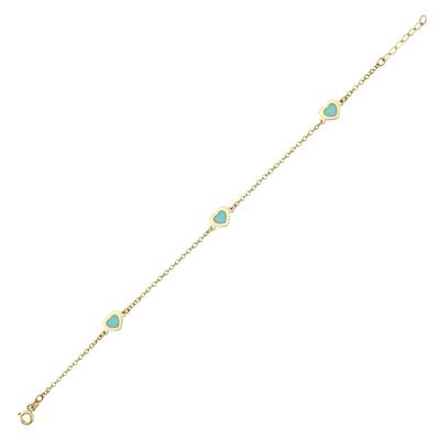 Altıntaç Mineli Kalpli Bileklik BL3124B